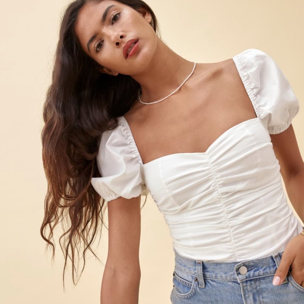 Reformation Radish Top White